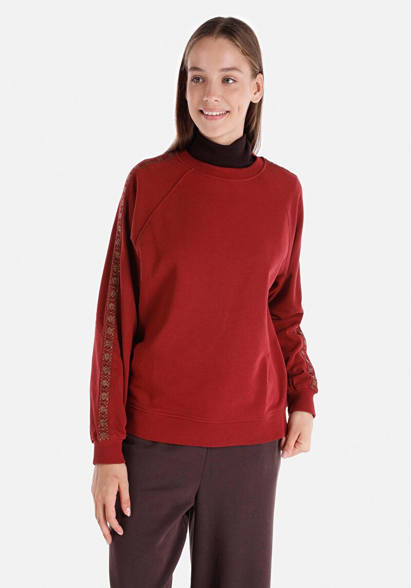 Imagine a Hanorac / Bluza De Dama Bordo Regular Fit Cl1065187