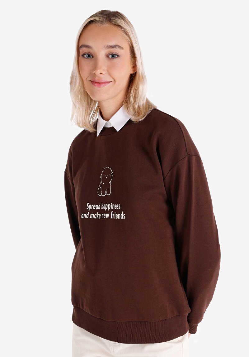 Imagine a Hanorac / Bluza De Dama Maro Regular Fit Cl1065884