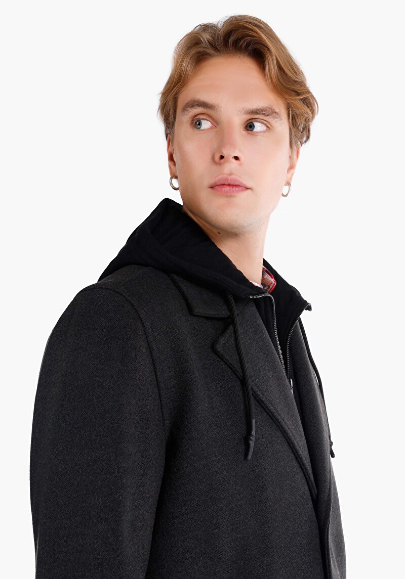 Afișați detalii pentru Palton Antracit Pentru Bărbați Regular Fit