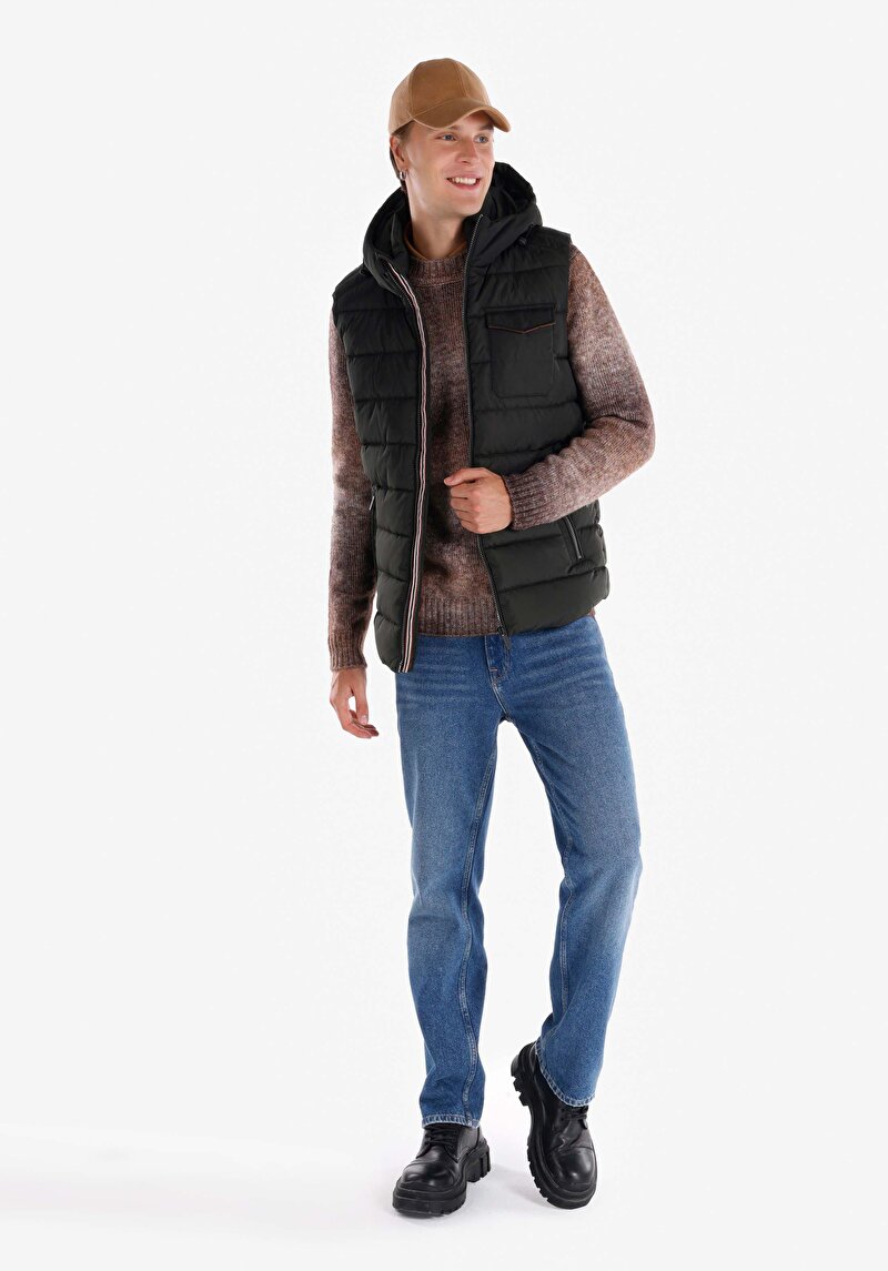 Afișați detalii pentru Vesta De Barbati Kaki Slim Fit  Cl1065892