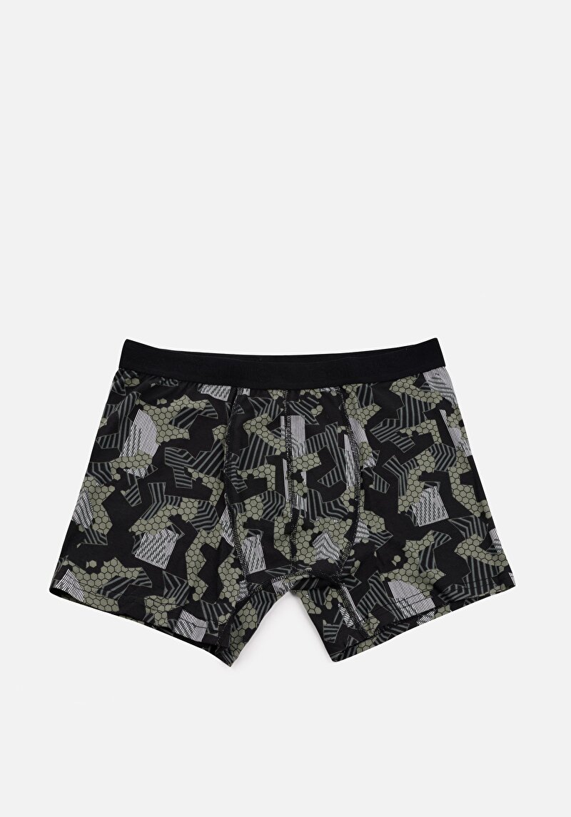 Imagine a Boxer Multicolor Pentru Bărbați Cu İmprimare Modernă