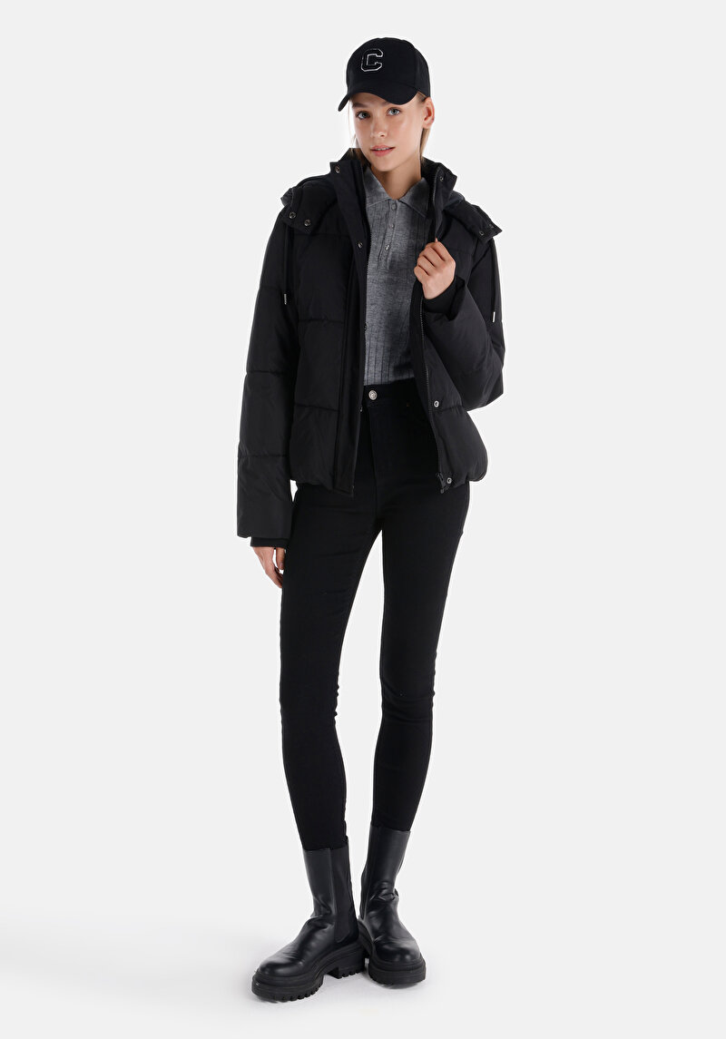 Afișați detalii pentru Jacheta De Dama Negru Regular Fit  Cl1064976