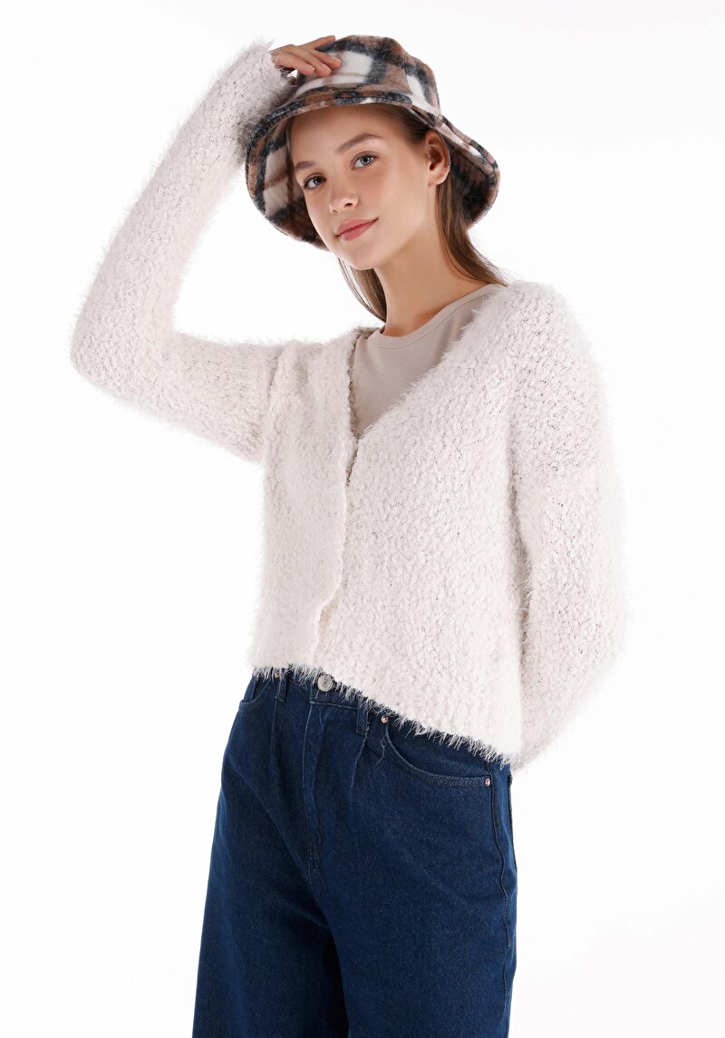 Imagine a Cardigan De Dama Alb Regular Fit Cl1066312