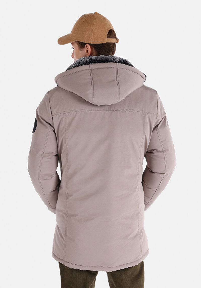 Imagine a Palton De Barbati Ecru Regular Fit Cl1060983