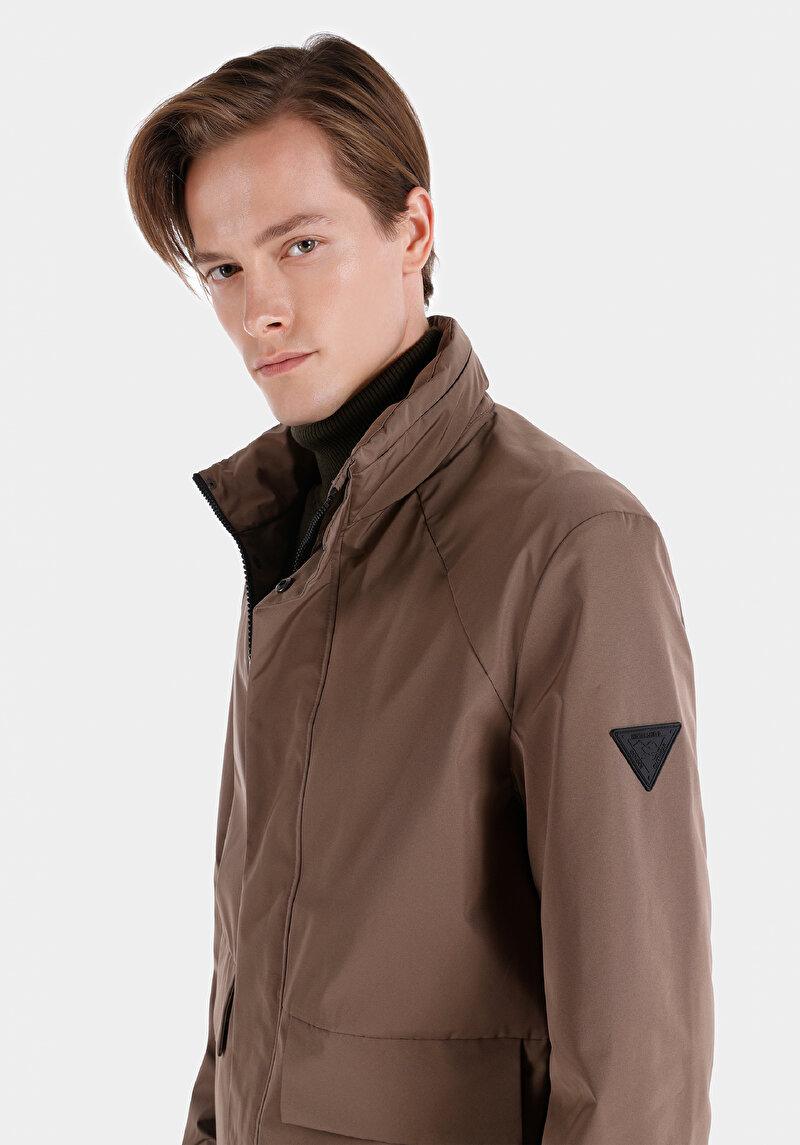 Afișați detalii pentru Palton Bej Pentru Bărbați Regular Fit