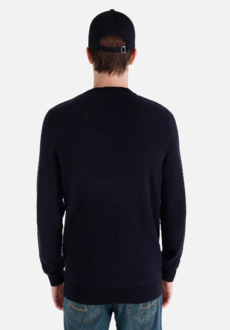 Afișați detalii pentru Pulover De Barbati Albastru Marin Regular Fit  Cl1065803