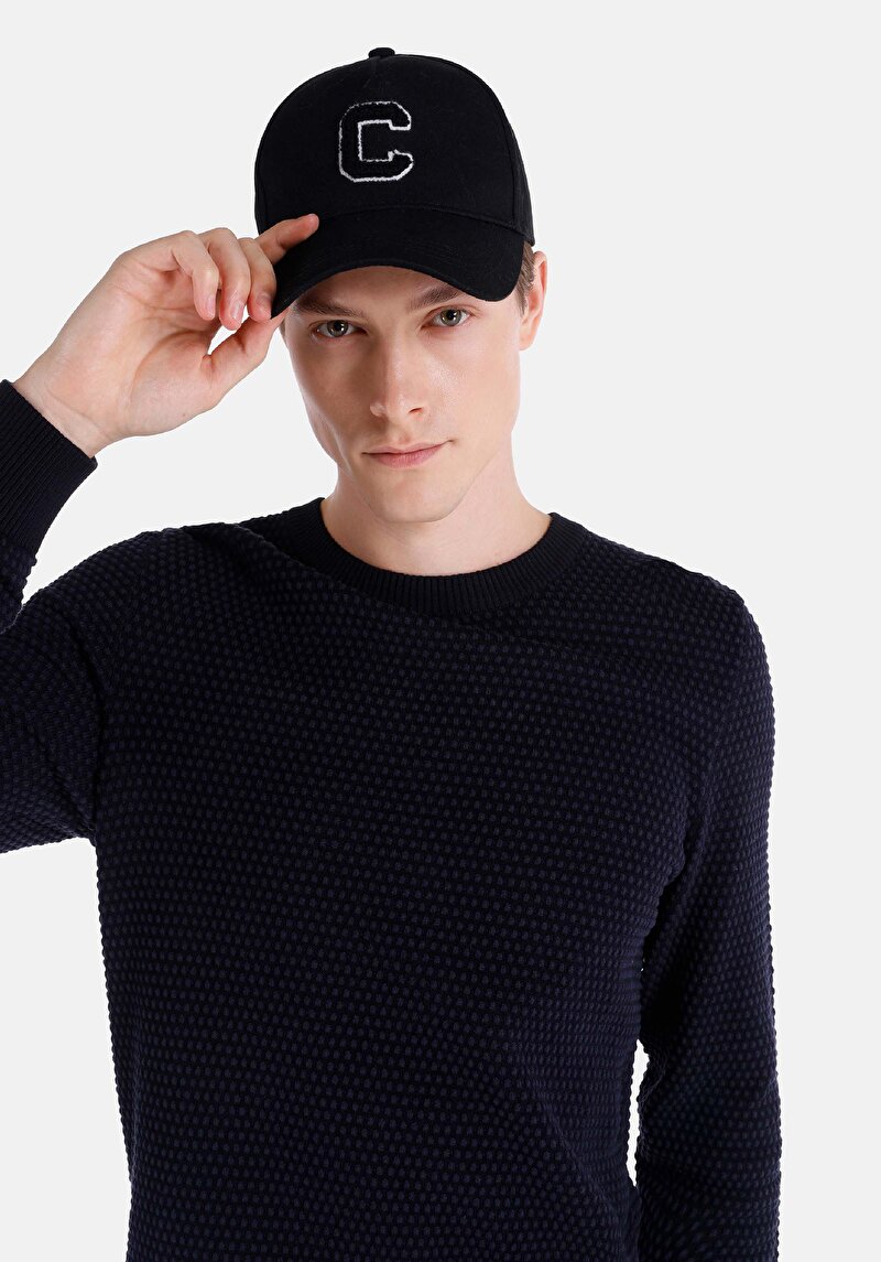 Afișați detalii pentru Pulover De Barbati Albastru Marin Regular Fit  Cl1065803