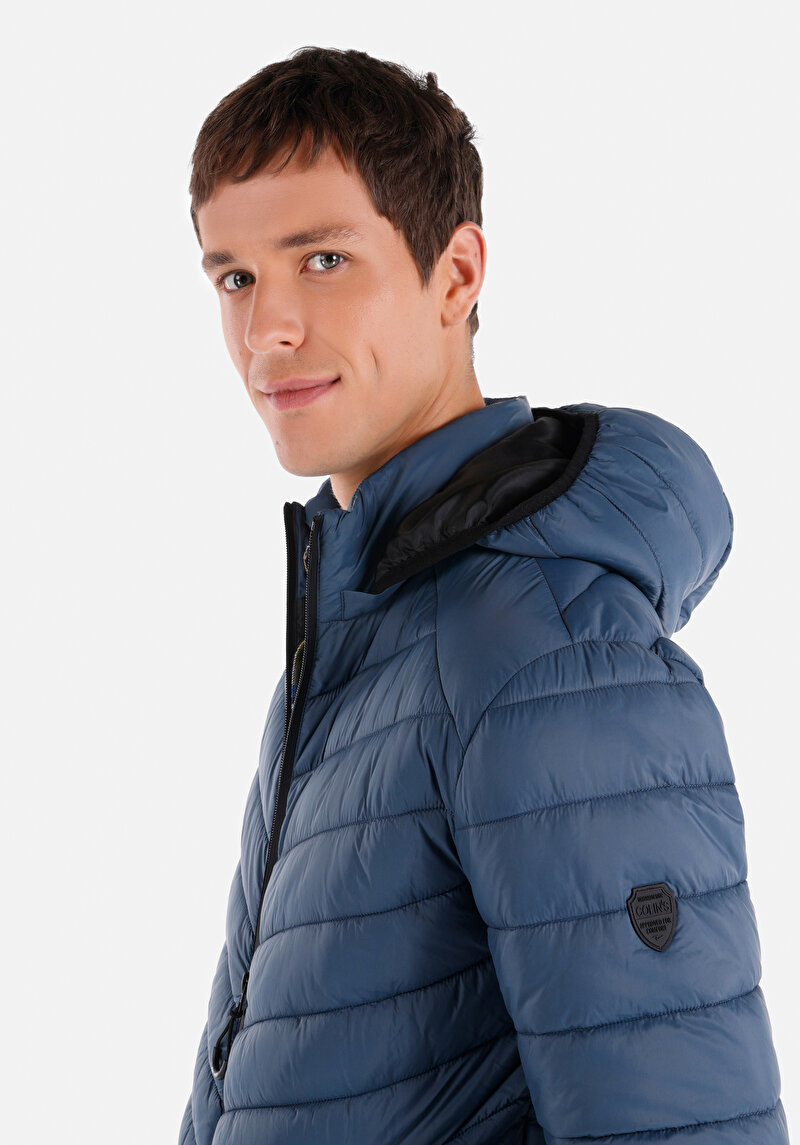 Afișați detalii pentru Palton Albastru Pentru Bărbați Slim Fit