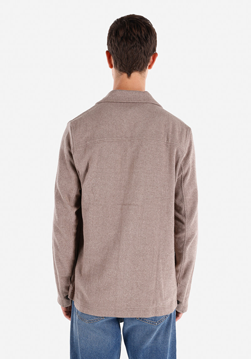 Afișați detalii pentru Cămașă Cu Decolteu Drept Cămașă Cu Mânecă Lungă Bej Pentru Bărbați