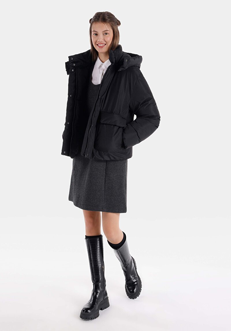 Afișați detalii pentru Jacheta De Dama Negru Regular Fit  Cl1065779