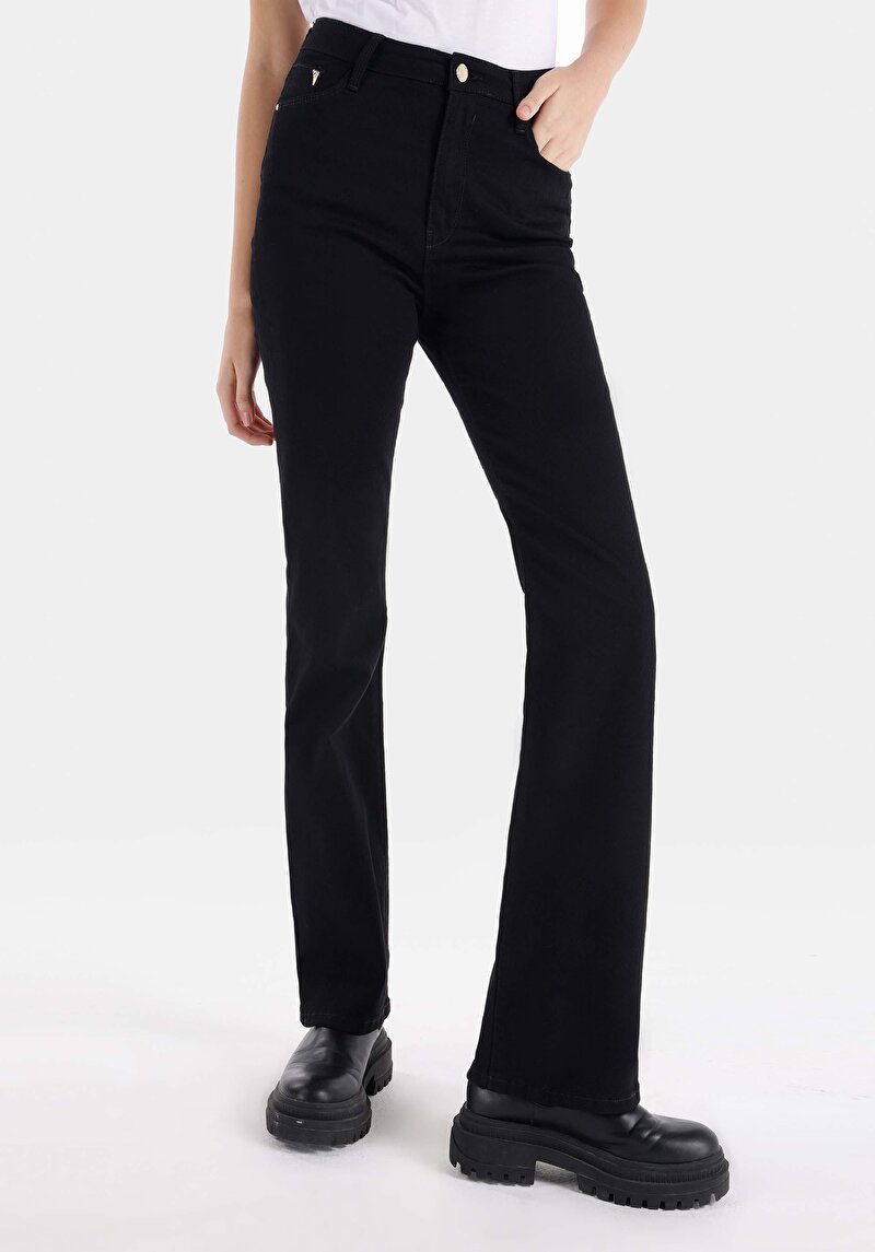 Imagine a Pantaloni De Dama Negru Regular Fit 791 Monica Cl1068702