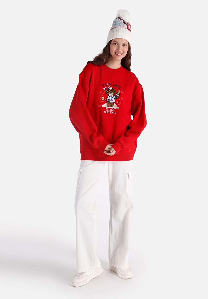 Afișați detalii pentru Hanorac / Bluza De Dama Roşu Comfort Fit  Cl1066284