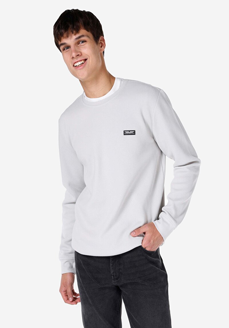 Imagine a Tricou Cu Maneca Lunga De Barbati Alb Regular Fit  Cl1066760