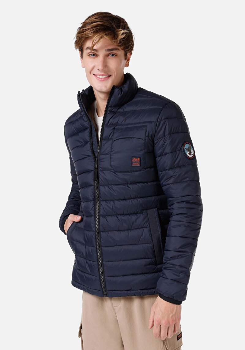 Imagine a Jacheta De Barbati Albastru Marin Slim Fit Cl1066705