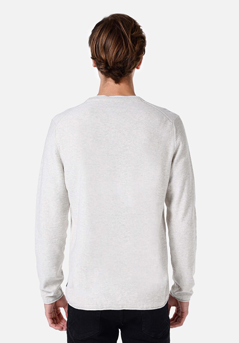 Afișați detalii pentru Pulover Gri Pentru Bărbați Cu Gât Rotund Regular Fit