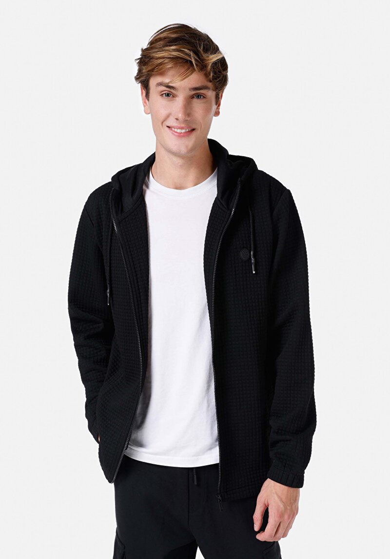Imagine a Jachetă Neagră Pentru Bărbați Regular Fit