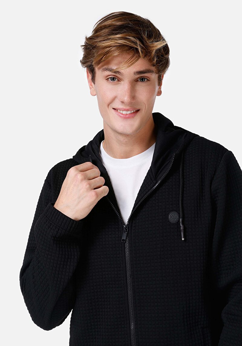 Afișați detalii pentru Jachetă Neagră Pentru Bărbați Regular Fit