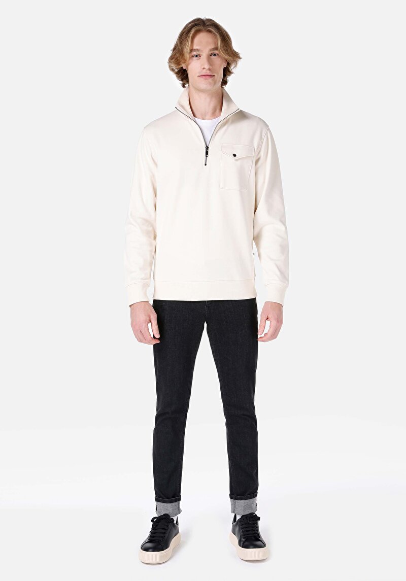 Afișați detalii pentru Tricou Cu Mânecă Lungă Pentru Bărbați Cu Fermoar Cu Fermoar