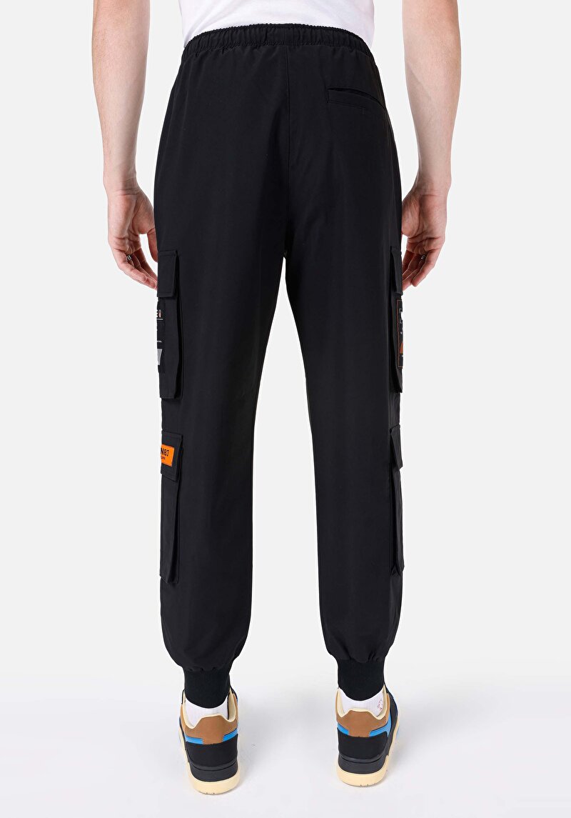 Afișați detalii pentru antaloni de bărbați negri Comfort Fit Cl1067558, cu croială 