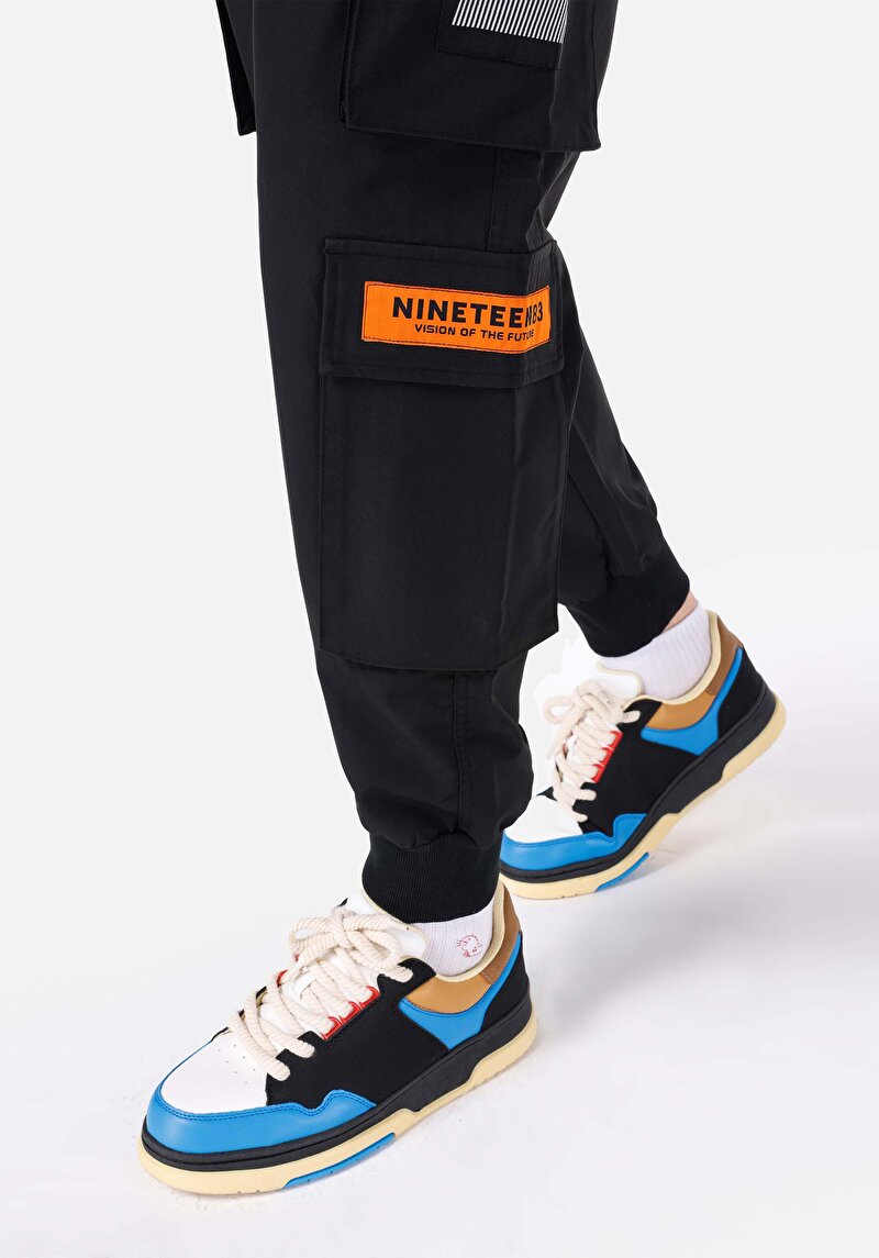 Afișați detalii pentru antaloni de bărbați negri Comfort Fit Cl1067558, cu croială 