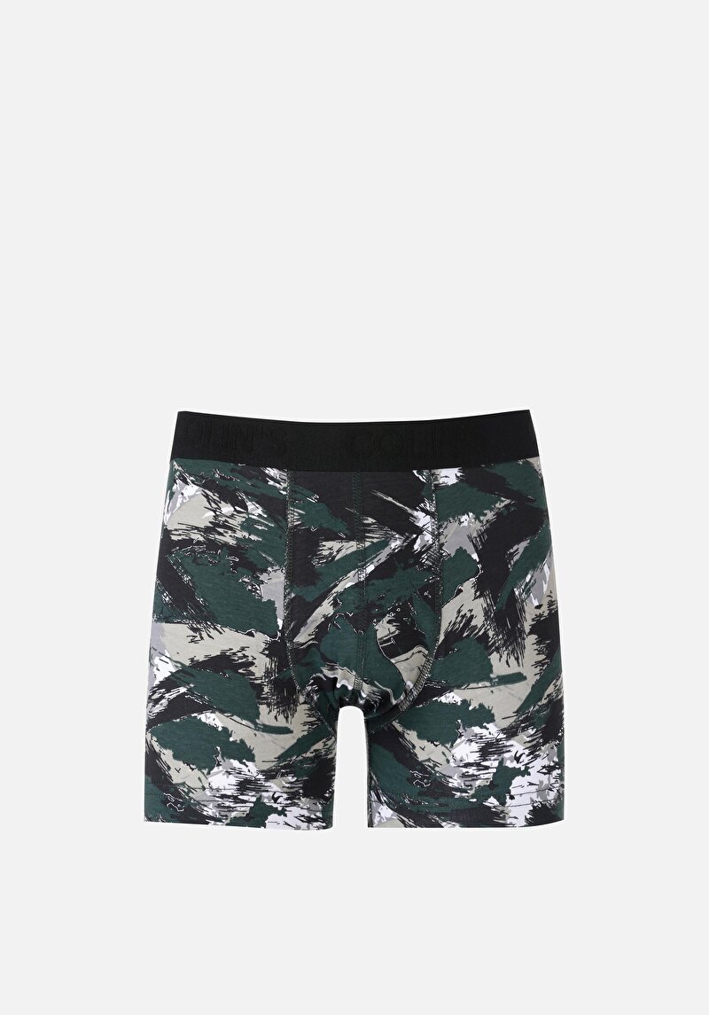 Imagine a Boxer Verde Pentru Bărbați Modern Fit Printed