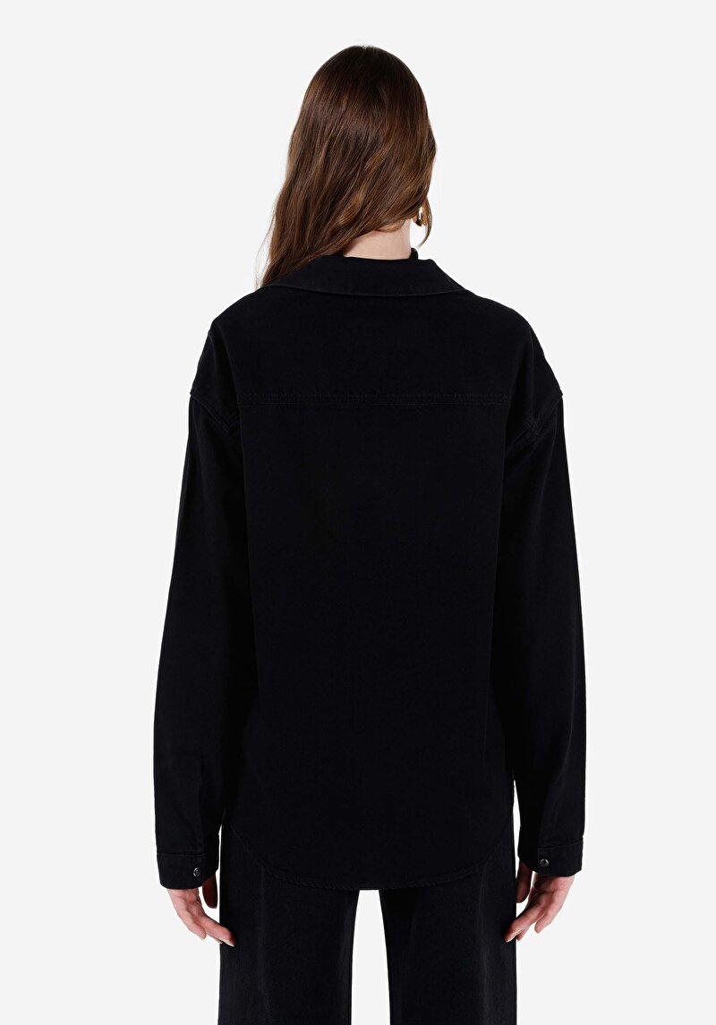 Imagine a Camasa Cu Maneca Lunga De Dama Negru Regular Fit Cl1067256