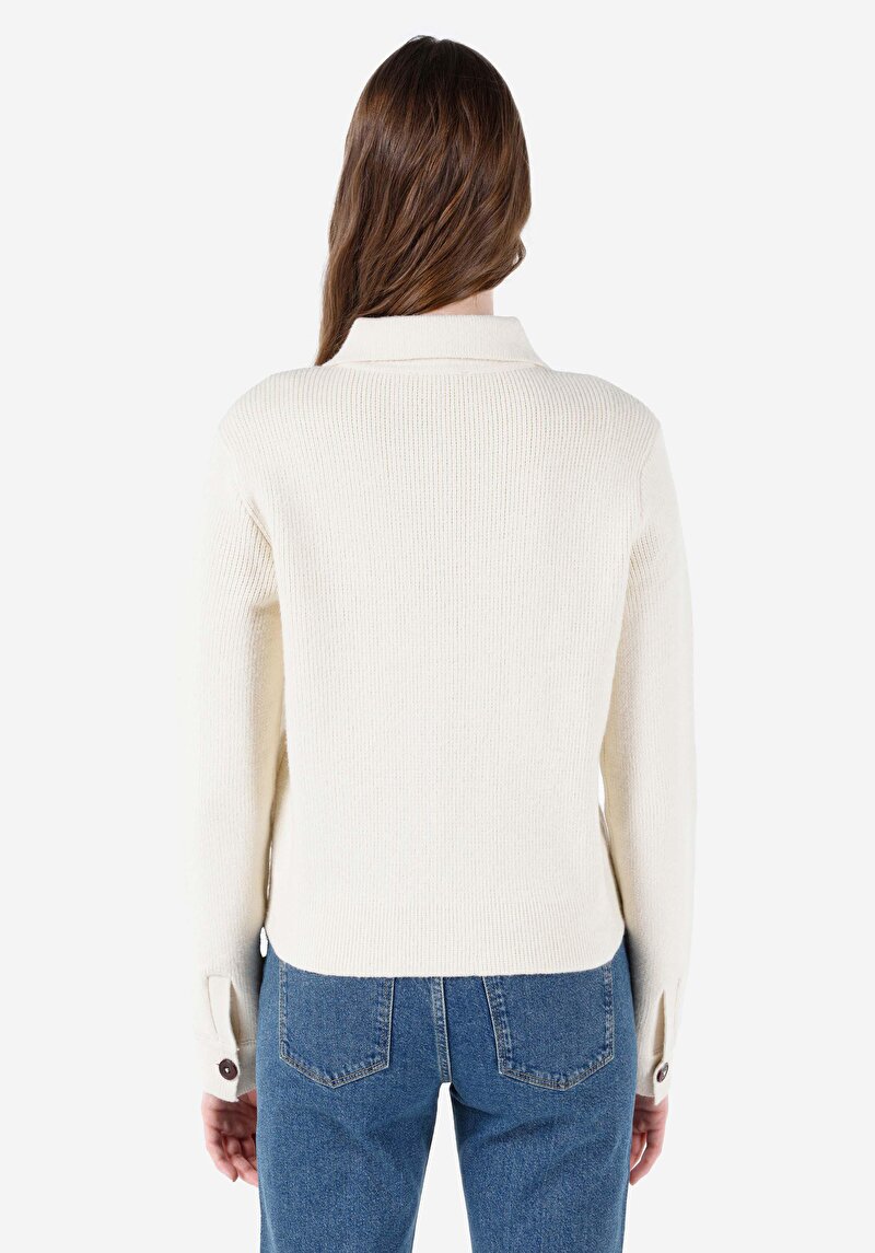 Imagine a Cardigan De Dama Ecru Regular Fit Cl1067388