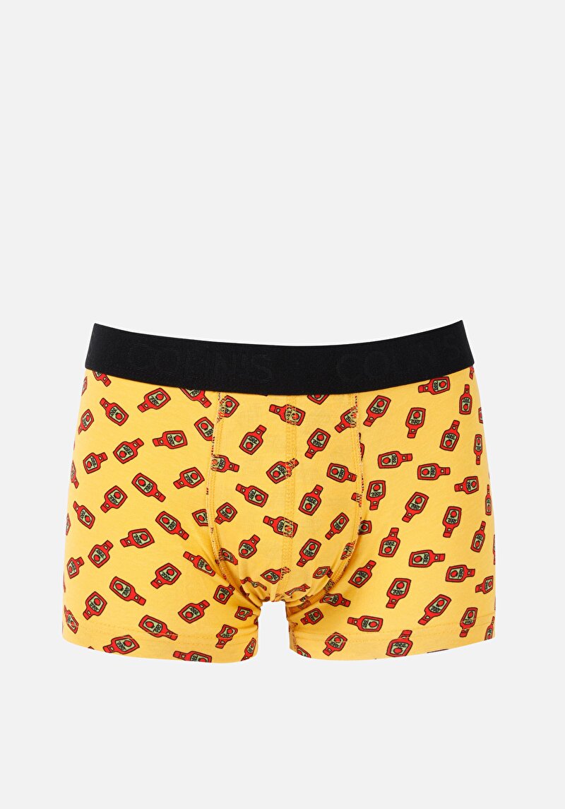 Imagine a Boxer Sari Pentru Bărbați Cu İmprimeu Modern Fit