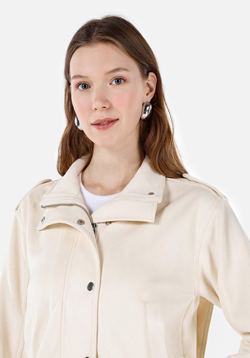 Afișați detalii pentru Jacheta De Dama Ecru Regular Fit  Cl1067914