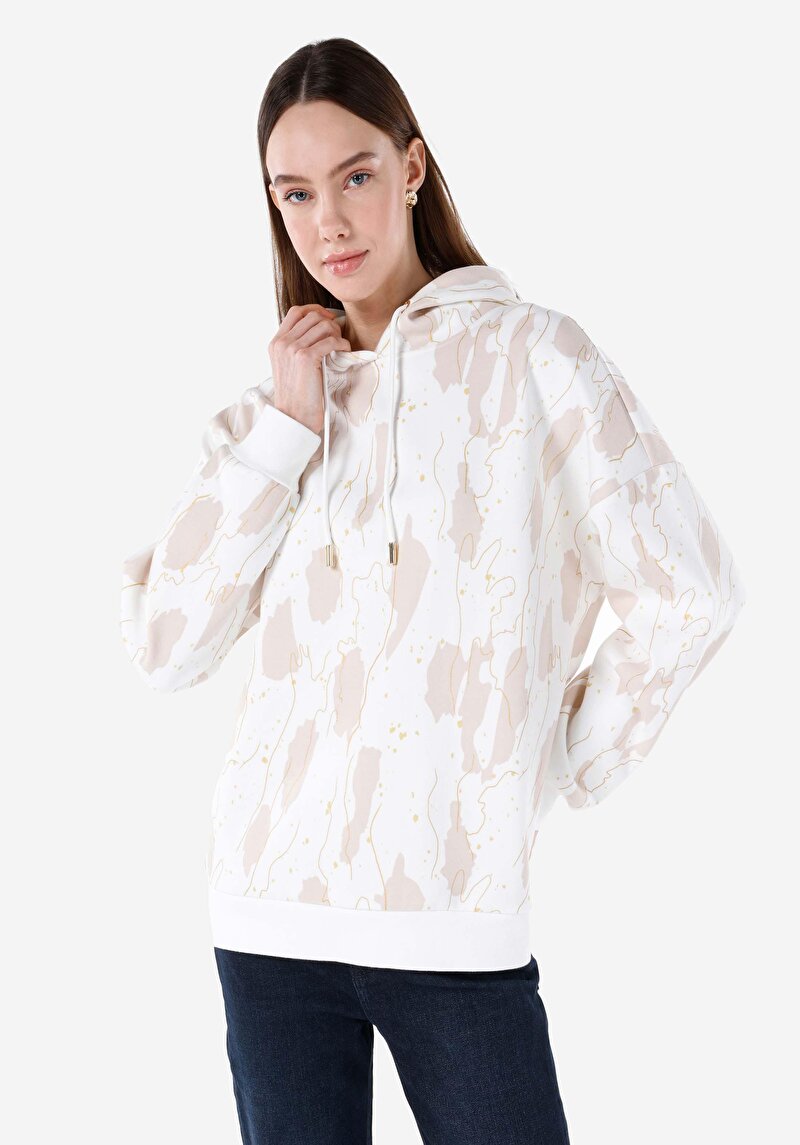 Imagine a Hanorac Alb Pentru Femei Comfort Fit