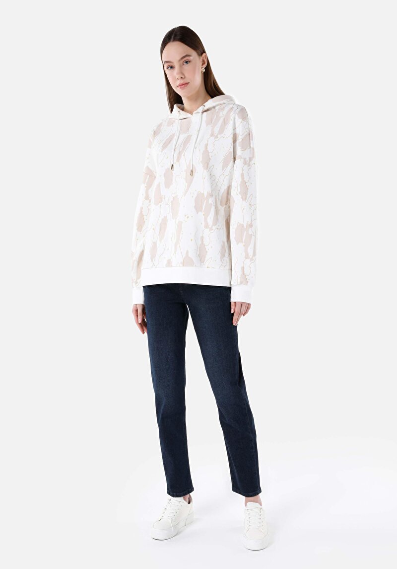 Imagine a Hanorac Alb Pentru Femei Comfort Fit