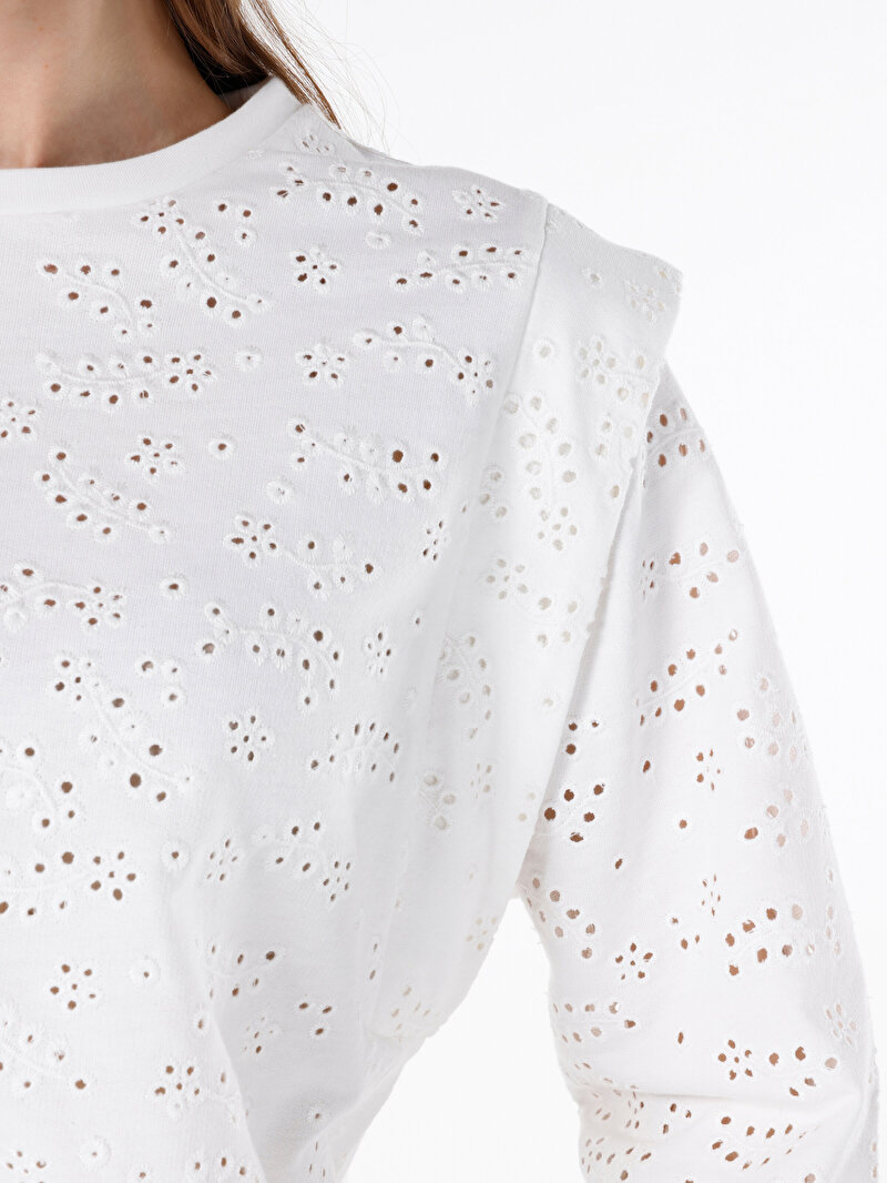 Imagine a Hanorac / Bluza De Dama Alb Regular Fit  Cl1067956