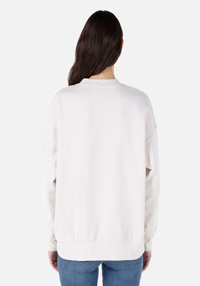 Afișați detalii pentru Hanorac / Bluza De Dama Alb Comfort Fit 100% Bumbac Cl1067957