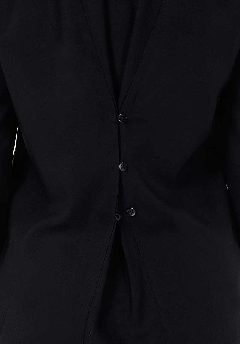 Afișați detalii pentru Cămașă Regular Fit Neck Drept Cămașă Neagră Roll-Up Pentru Femei