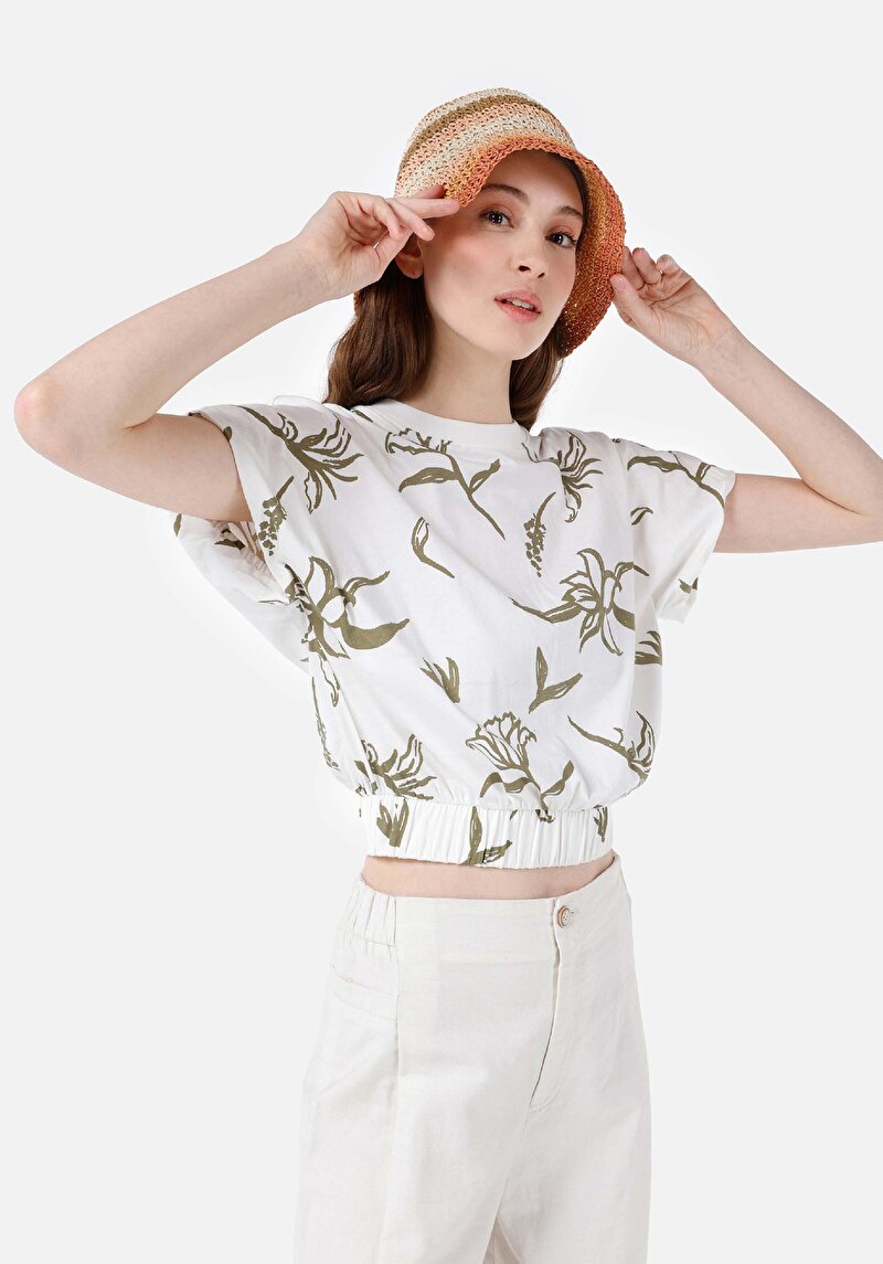 Imagine a Tricou Cu Maneca Scurta De Dama Alb Regular Fit  Cl1068092