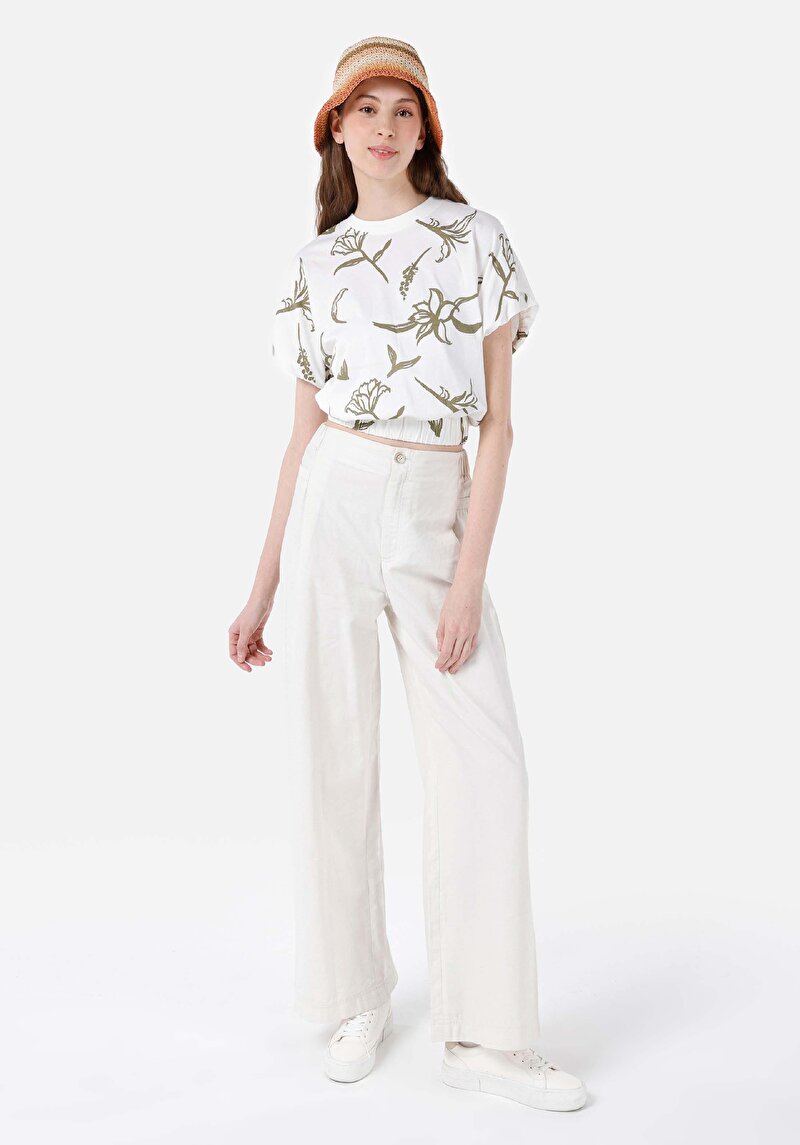 Afișați detalii pentru Tricou Cu Maneca Scurta De Dama Alb Regular Fit  Cl1068092