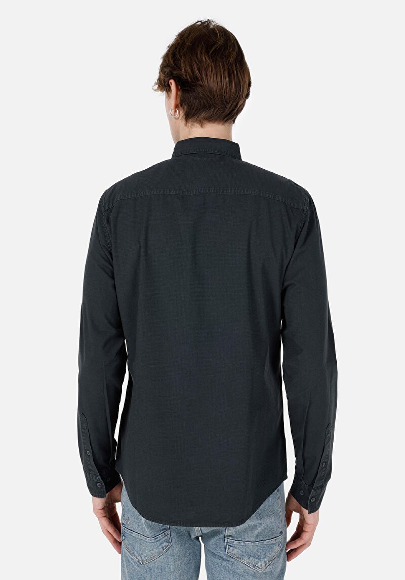 Imagine a Camasa Cu Maneca Lunga De Barbati Antracit Slim Fit Cl1066942