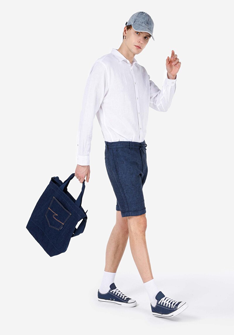 Imagine a Cămașă Comfort Fit Cămașă Dreaptă Bărbați Alb Cămașă Cu Manșon Lung