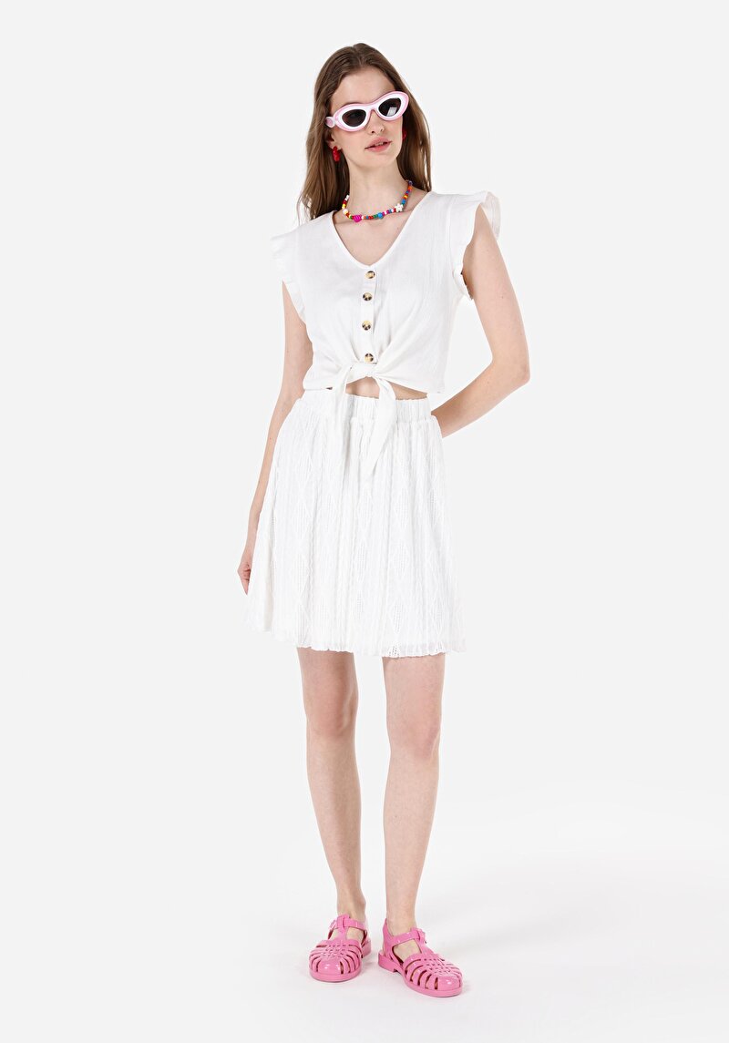 Imagine a Fusta De Dama Alb Regular Fit  Cl1069064