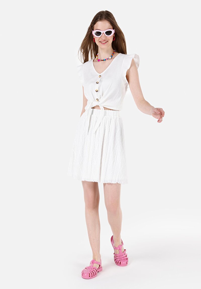 Imagine a Fusta De Dama Alb Regular Fit Cl1069064