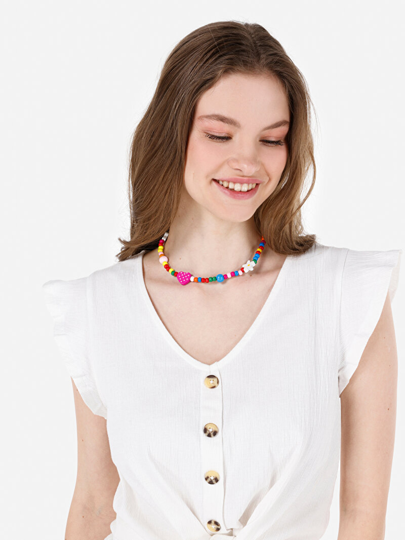 Imagine a Tricou Cu Maneca Scurta De Dama Alb Regular Fit Cl1069154