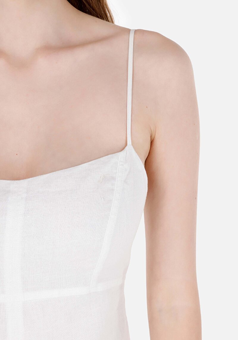 Afișați detalii pentru Rochie Albă Pentru Femei Regular Fit