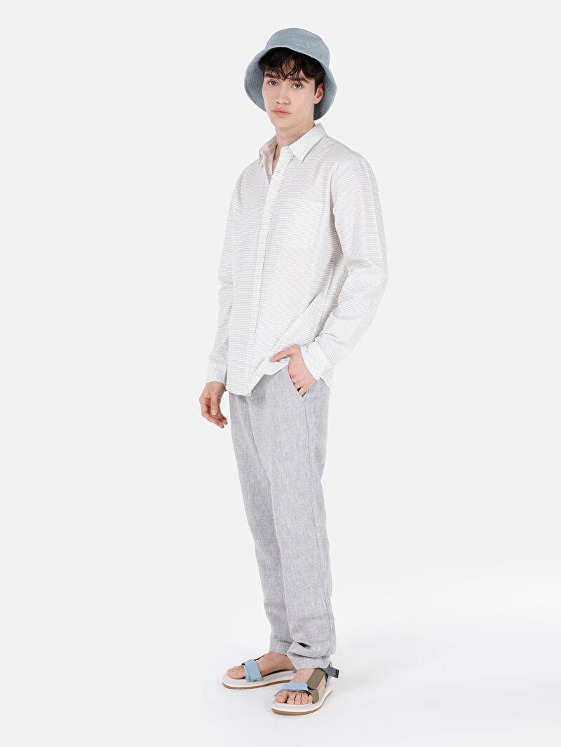 Afișați detalii pentru Camasa Cu Maneca Lunga De Barbati Alb Regular Fit  Cl1069469