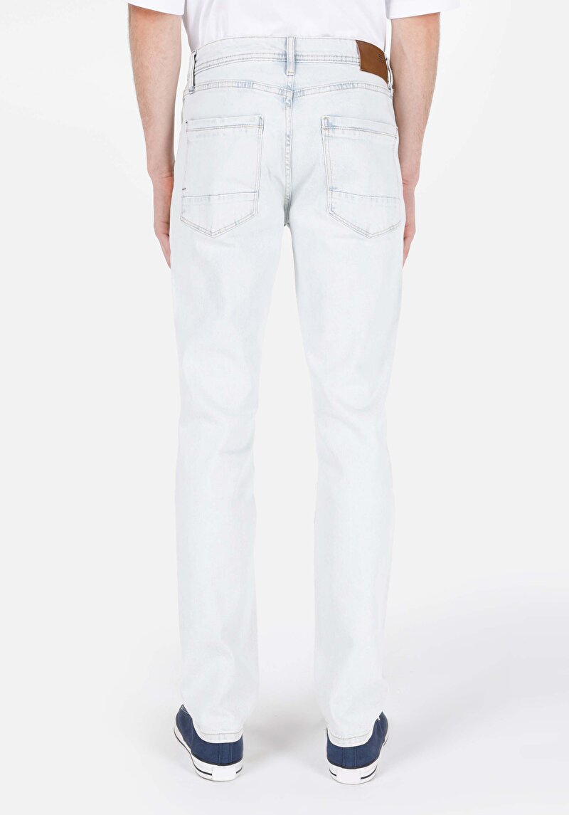 Afișați detalii pentru Blugi İndigo Deschiși Pentru Bărbați Cu Talie Joasă