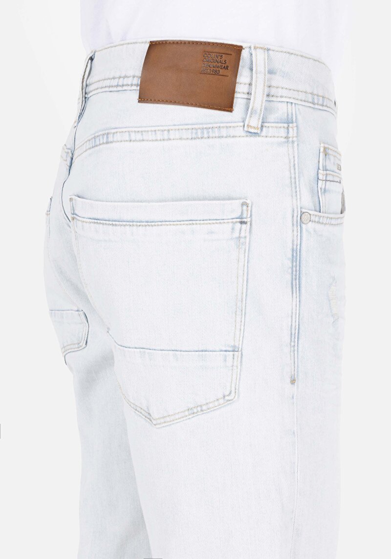 Afișați detalii pentru Blugi İndigo Deschiși Pentru Bărbați Cu Talie Joasă