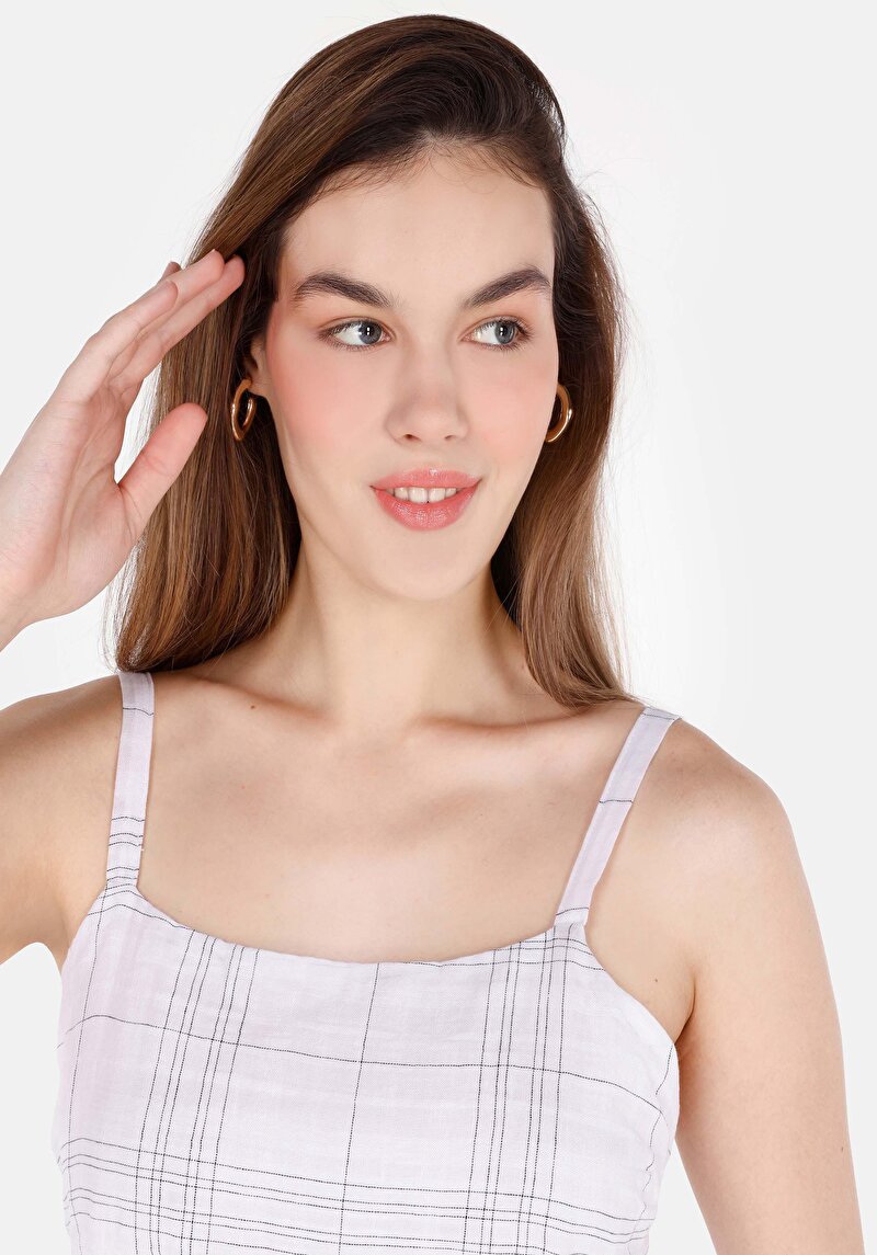 Imagine a Rochie Albă Pentru Femei Regular Fit