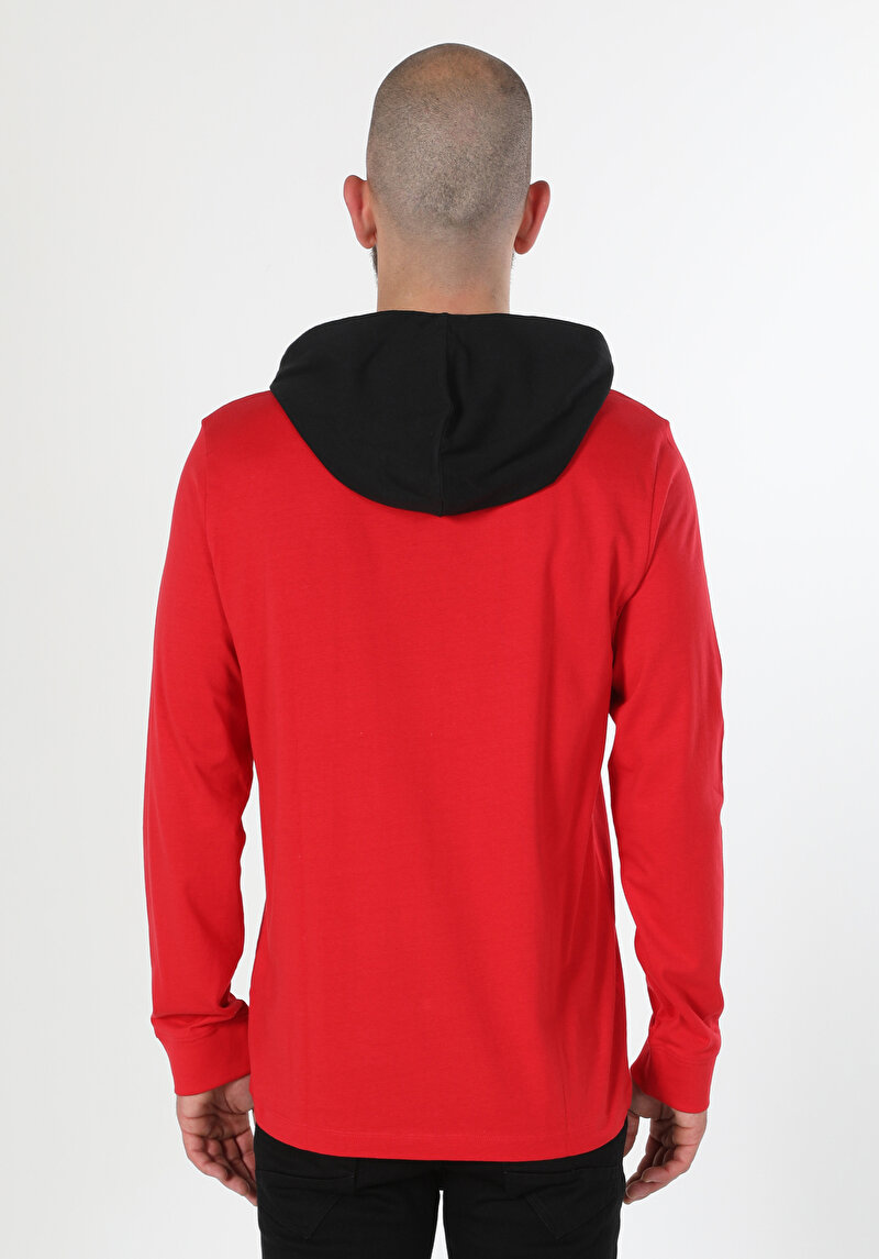 Afișați detalii pentru Tricou Cu Maneca Lunga De Barbati Roşu Regular Fit  Cl1060476