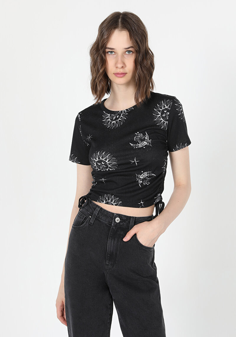 Imagine a Tricou Cu Maneca Scurta De Dama Negru Cl1059795