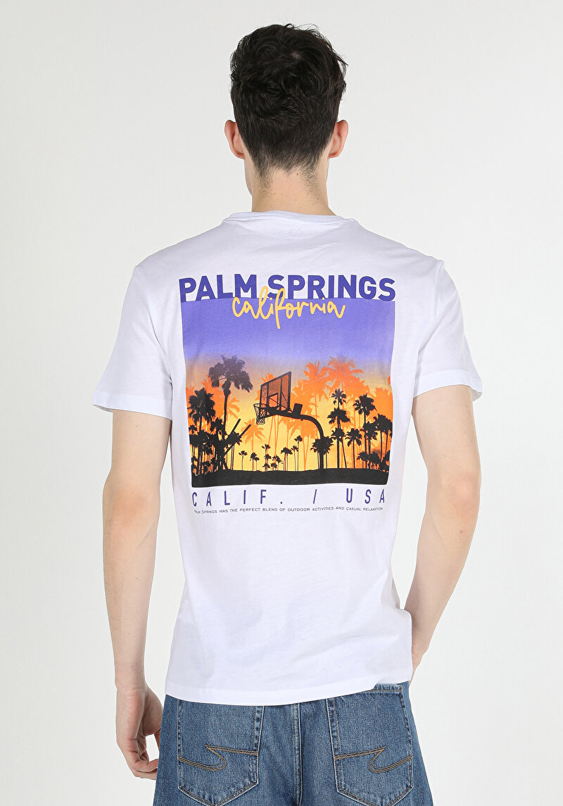 Imagine a Tricou Cu Maneca Scurta De Barbati Alb Comfort Fit  Cl1058662