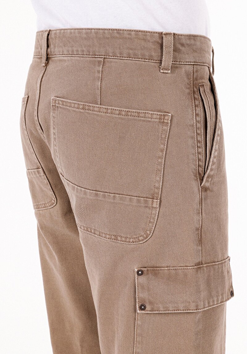 Afișați detalii pentru Pantaloni De Barbati Bej Comfort Fit 100% Bumbac Cl1069753